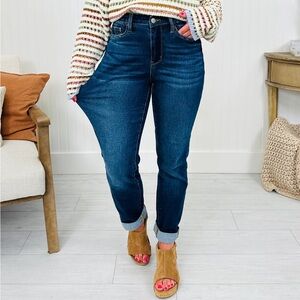 Judy Blue Dark Wash Boyfriend Fit Jeans